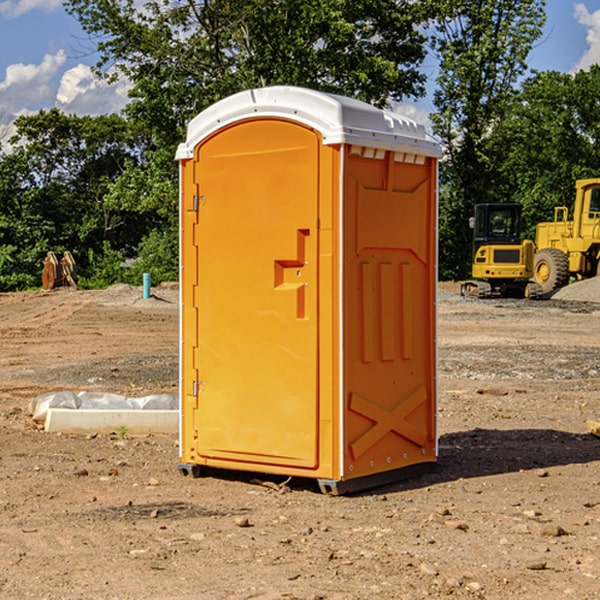 can i customize the exterior of the porta potties with my event logo or branding in Huntley